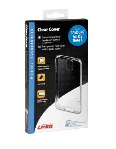 Clear Cover, cover trasparente rigida con cornice in gomma - Samsung Galaxy Note 8 2