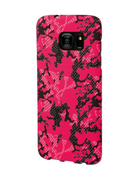 Stylish, cover gommata sottile - Samsung Galaxy S7 Edge - Pink Camo