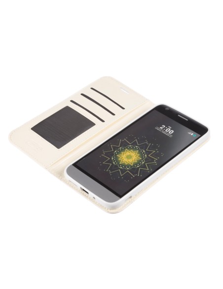 Wallet Folio Case, cover a libro - Lg G5 - Bianco