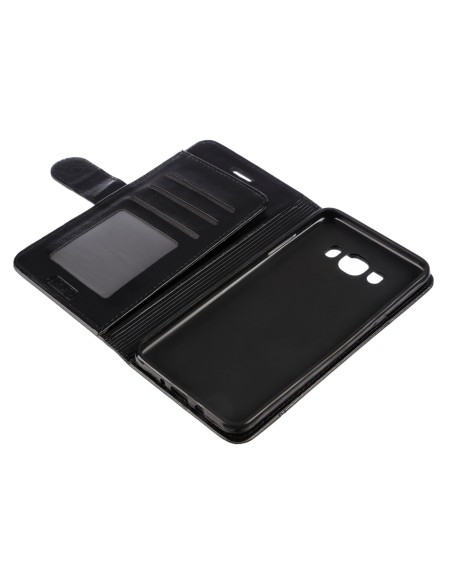 Wallet Folio Case, cover a libro - Samsung Galaxy J7 2016 - Nero