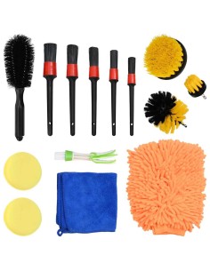 Set di Spazzole per Pulizia Auto 14 pcs Multi Colore 2