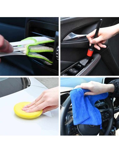 Set di Spazzole per Pulizia Auto 14 pcs Multi Colore