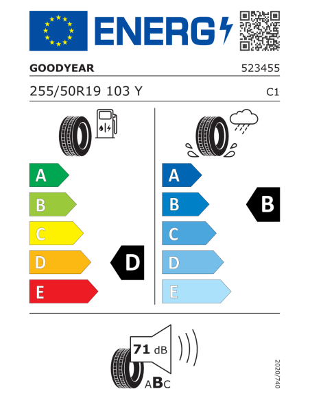 Goodyear EfficientGrip ROF - 255/50 R19 103Y *, runflat ROLLS-ROYCE Ghost RR4
