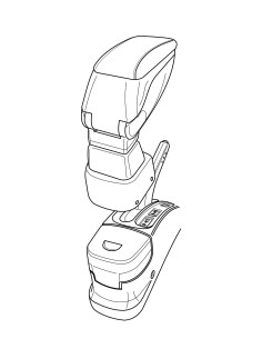 Attacco bracciolo - compatibile per  Nissan Micra 3p (01/03 10/10) -  Nissan Micra 5p (01/03 10/10)