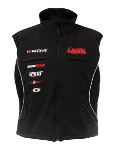 Gilet con zip, nero - S