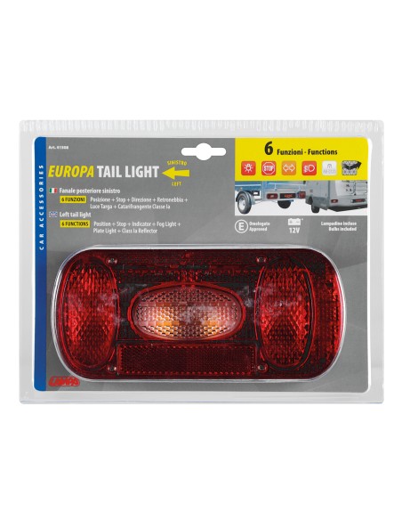 Europa, fanale posteriore 6 funzioni 12V - Sinistro