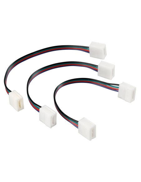 Connect-2, Connettori con prolunga per strisce a Led RGB, set 3 pz