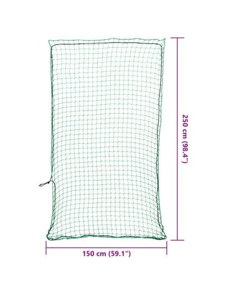 Rete per Rimorchio con Corda Elastica Verde 2,5x1,5 m in PP