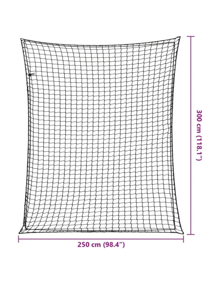 Rete per Rimorchio con Corda Elastica Nero 3x2,5 m in PP