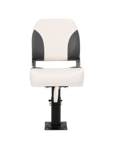 Set Sedile Barca Pieghevole 2pz Schienale Basso con Cinghia 2