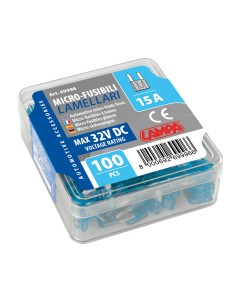 Set 100 micro fusibili lamellari, 12/32V - 15A 2