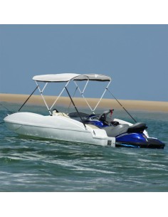 Bimini di Prua Pareti Laterali Rete 3 Archi 183x(154-167)x137cm