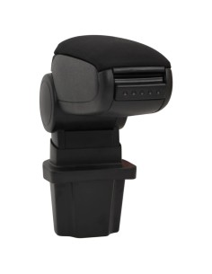 Bracciolo per Auto Nero 13,5x32,5x(31-46,5) cm in ABS