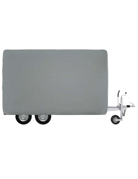 Copertura Rimorchio Cavalli Grigia 396x178x250 cm non Tessuto