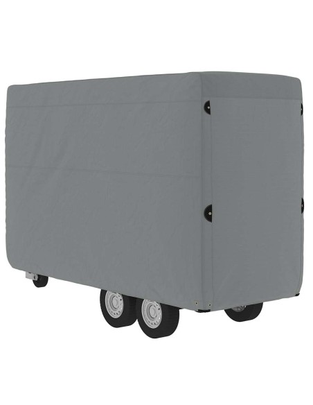 Copertura Rimorchio Cavalli Grigia 396x178x250 cm non Tessuto