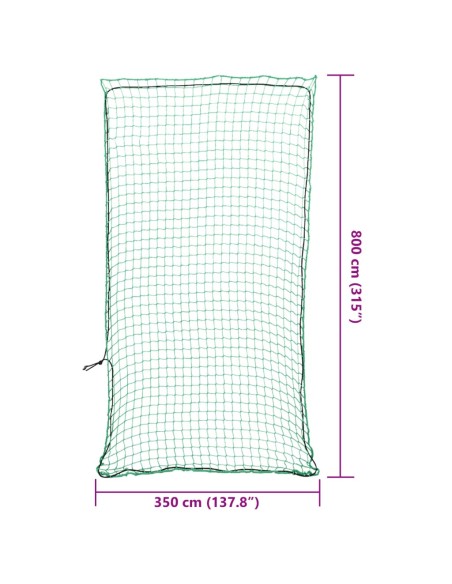 Rete per Rimorchio con Corda Elastica Verde 8x3,5 m in PP