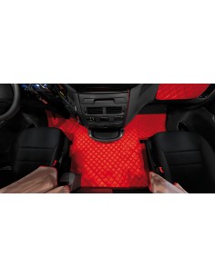 Tappeto unico in Skeentex - Rosso - compatibile per Mercedes Actros MP2 (04/03 12/08) no tunnel, sedile fisso - Mercedes Actros 2