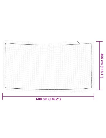 Rete per Rimorchio con Corda Elastica Bianco 6x3 m in PP