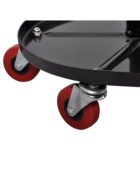 Sgabello da meccanico regolabile con seduta girevole