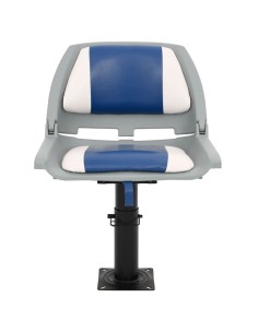 Set Sedile per Barca Pieghevole 2pz Blu e Bianco 48x51x41 cm 2