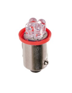 24V Led Series - 4 Led - (T4W) - BA9s - 2 pz  - D/Blister - Rosso
