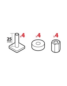 Set adattatori porta sci Pro-Slider (N40000-N40001) per barre Silenzio e Yakima