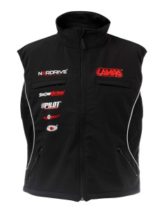 Gilet con zip, nero - L