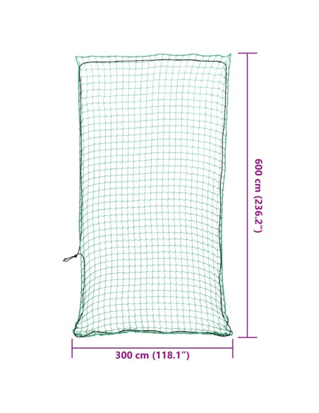 Rete per Rimorchio con Corda Elastica Verde 6x3 m in PP