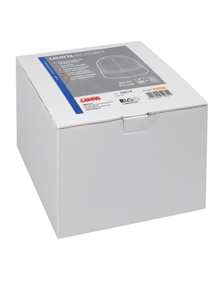 Calotta ricambio per luce di segnalazione art. 72997 / 72998 / 73007 - Ø 132 mm - Arancio