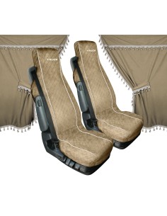 Melissa, set tende e coprisedili in microfibra per camion - Beige