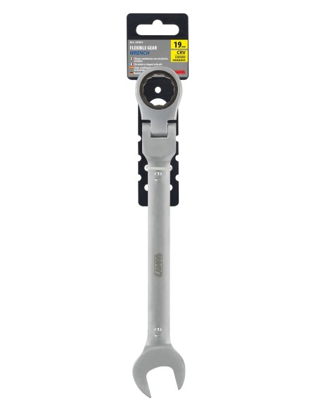 Chiave combinata con cricchetto snodato - 19 mm