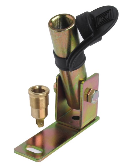 Fix-6, Staffa con perno e spinotto DIN per luce di segnalazione, attacco tubolare