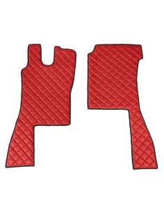 Coppia tappeti in Skeentex - Rosso - compatibile per Scania L Serie 4 (02/95 09/04)