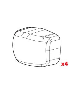 Set 4 tappi per barre Helio Rail (solo lotto 23311)