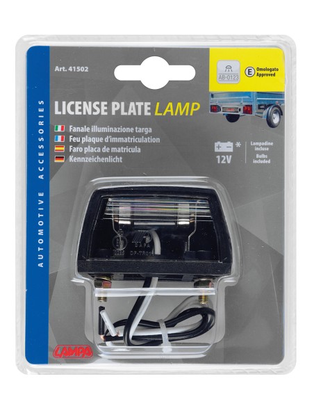 Fanale illuminazione targa 12V