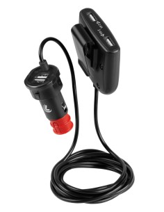 Caricabatteria 4 porte Usb con prolunga - Fast Charge - 7800 mA - 12/24V 2
