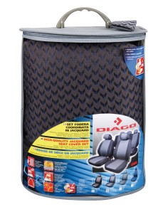 Diago, set fodere coordinate in jacquard - Antracite 2