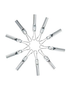 Set 10 terminali di chiusura con moschettone per corde - Ø 8 mm