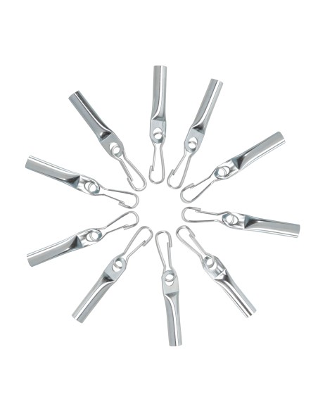 Set 10 terminali di chiusura con moschettone per corde - Ø 8 mm