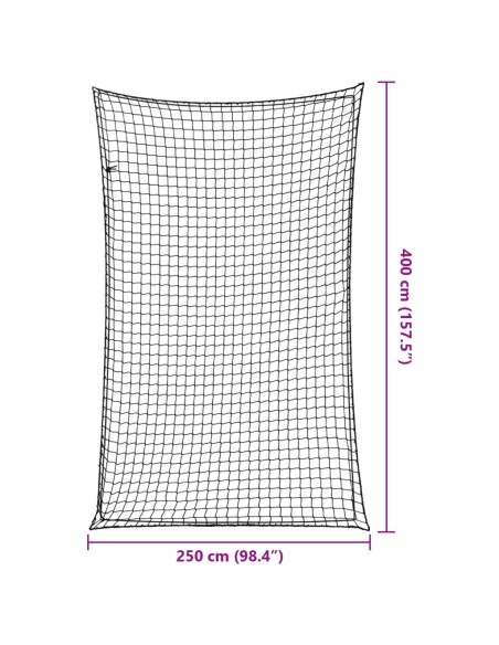Rete per Rimorchio con Corda Elastica Nero 4x2,5 m in PP