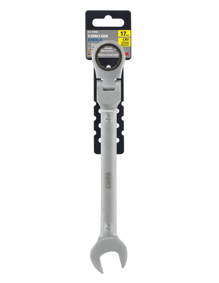 Chiave combinata con cricchetto snodato - 17 mm