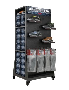 Scaffale/Display bifacciale con prelievo laterale