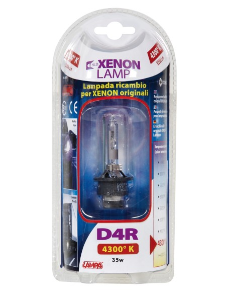 Lampada HID Xenon 4.300°K - D4R - 35W - P32d-6 - 1 pz  - D/Blister