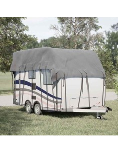 Telo per Roulotte Grigio 500x300 cm in Tessuto Non Tessuto