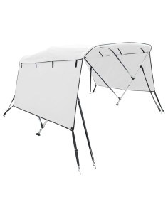 Bimini di Prua con Pareti Laterali 3 Archi 183x(170-182)x137cm 2