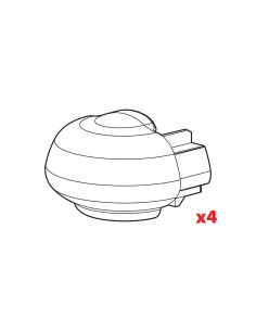 Set 4 tappi per barre Alumia, Alumia Rail, Alumia In-Rail