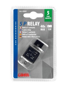 Relè universale 5 contatti - 12V - 40A 2