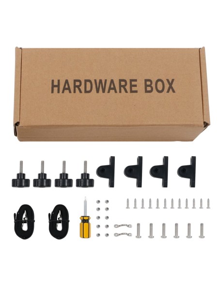 Bimini di Prua con Tendalino 4 Archi Nero 243x196x137 cm