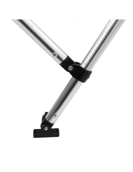 Bimini di Prua con Tendalino 4 Archi Nero 243x196x137 cm