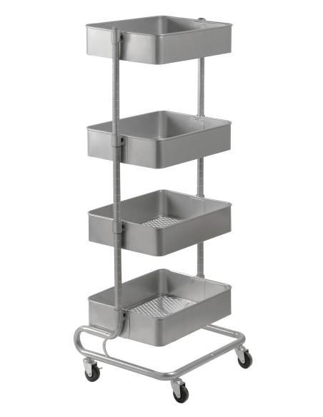 Utility Trolley 4, carrello espositore multiuso a 4 ripiani